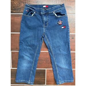 Vintage Y2K Tommy Girl Jeans • Size 3 • Americana Embroidered Patches
